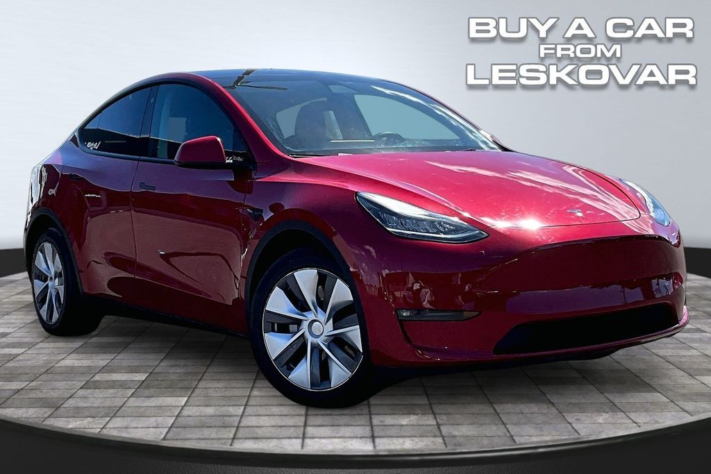 Red Multi-Coat 2022 Tesla Model Y Long Range AWD SUV / Crossover All-Wheel Drive 1-Speed Automatic