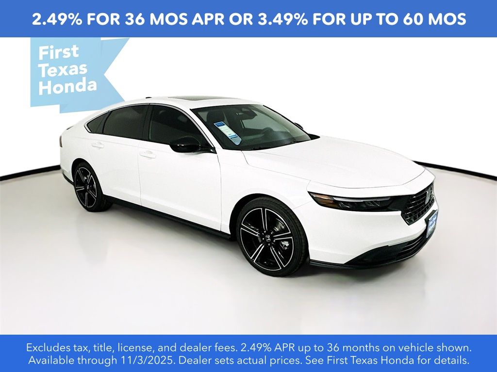 New Car 2025 Honda Accord Hybrid  Sport For Sale Under $35,000 In Austin, Texas
