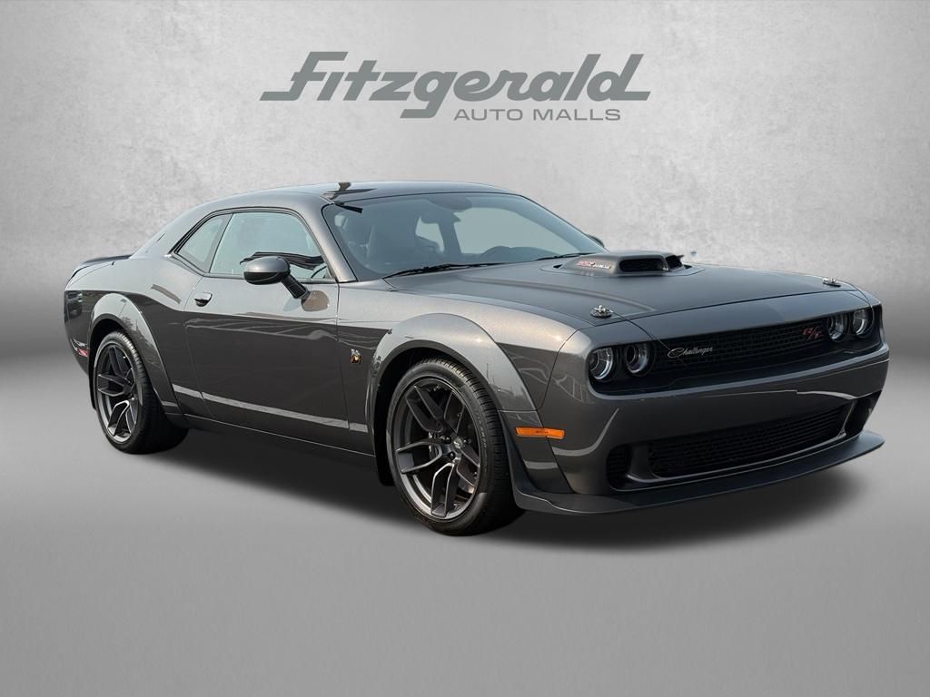 Gray (Granite Crystal Metallic Clearcoat) 2021 Dodge Challenger Coupe Rear-Wheel Drive 6-Speed Manual