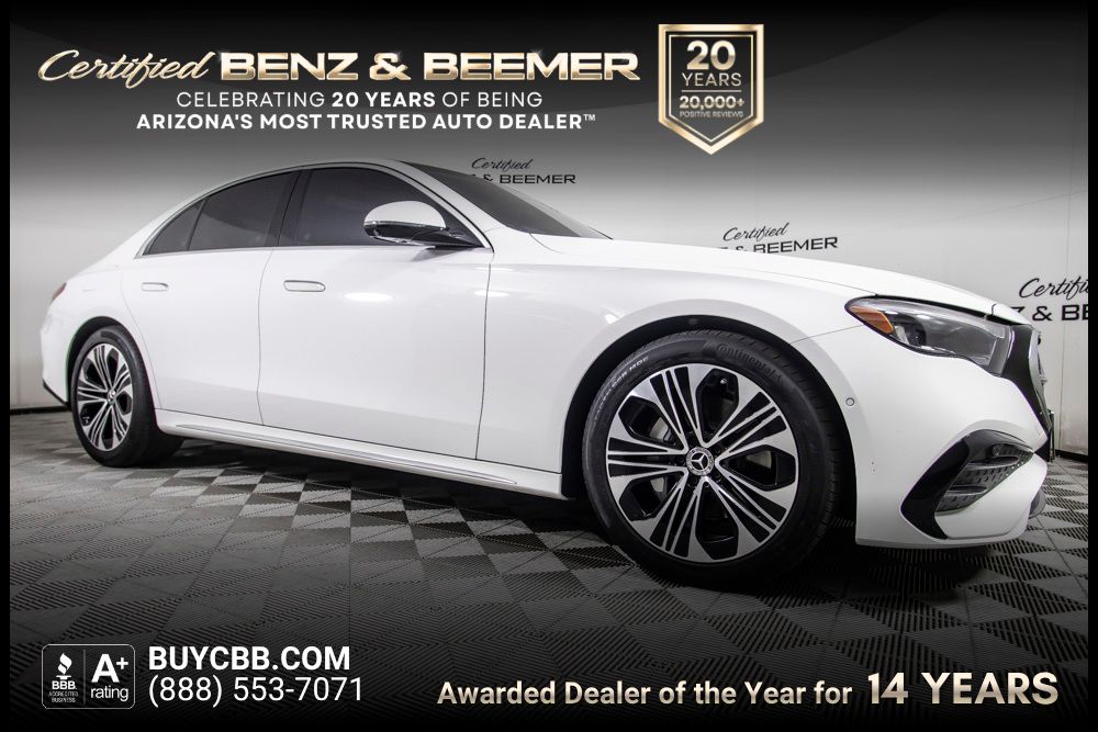 Polar White 2025 Mercedes-Benz E-Class Sedan All-Wheel Drive 9-Speed Automatic