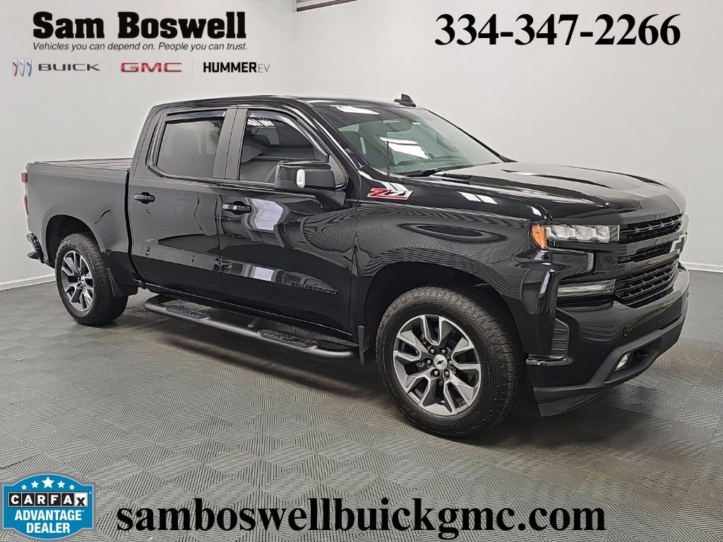 Black 2021 Chevrolet Silverado 1500 Pickup Truck Four-Wheel Drive Automatic