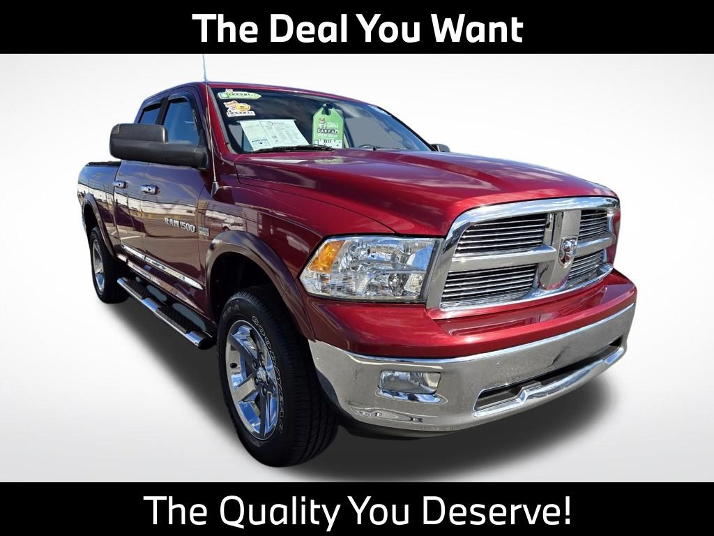 Deep Cherry Red Crystal Pearlcoat 2011 RAM 1500 Big Horn Quad Cab 4WD Pickup Truck Four-Wheel Drive 5-Speed Automatic
