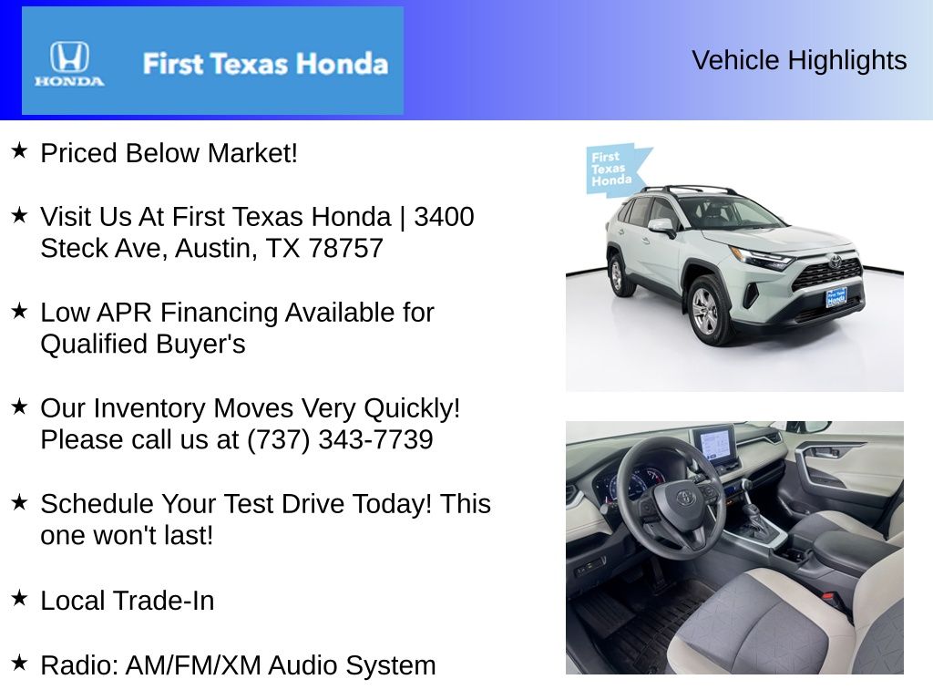 Used Car 2023 Toyota Rav4  Xle For Sale In Austin, Texas