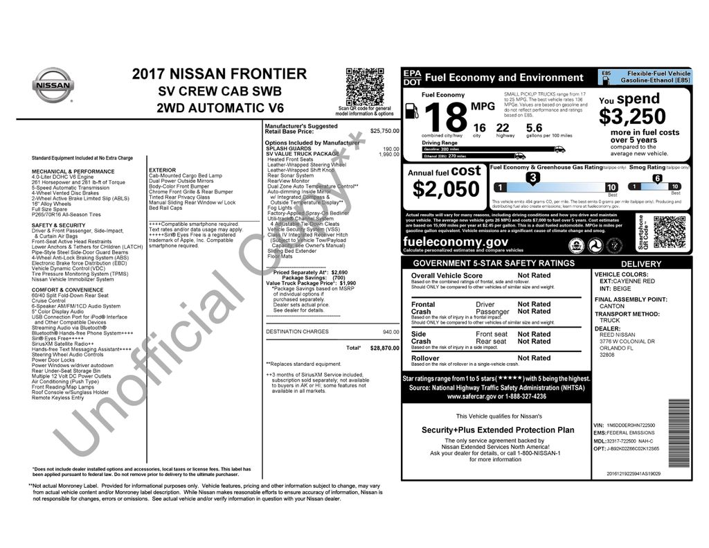 Certified Used 2017 Red Nissan SV image 5