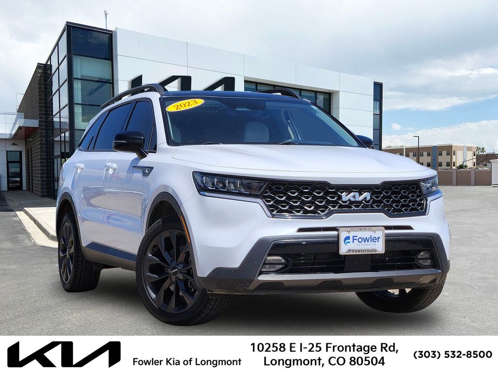 Glacial White Pearl 2023 Kia Sorento SUV / Crossover All-Wheel Drive 8-Speed Dual Clutch