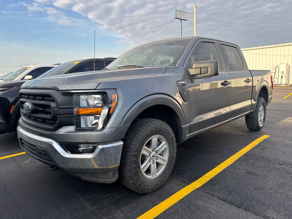 Gray Metallic 2023 Ford F-150 XL SuperCrew 4WD Pickup Truck Four-Wheel Drive Automatic