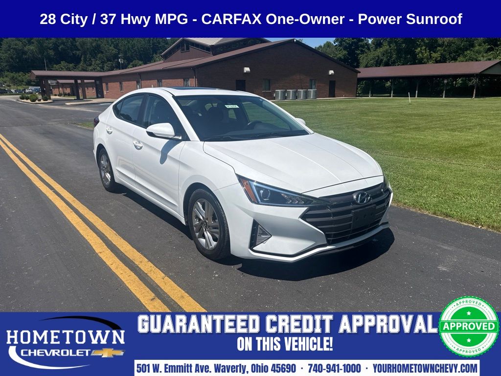 Quartz White Pearl 2019 Hyundai Elantra Sedan Front-Wheel Drive 6-Speed Automatic