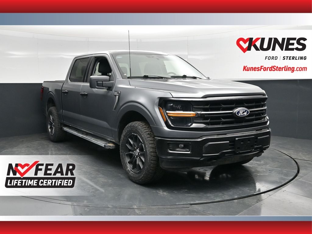 Gray 2025 Ford F-150 XLT SuperCrew 4WD Pickup Truck Four-Wheel Drive Automatic