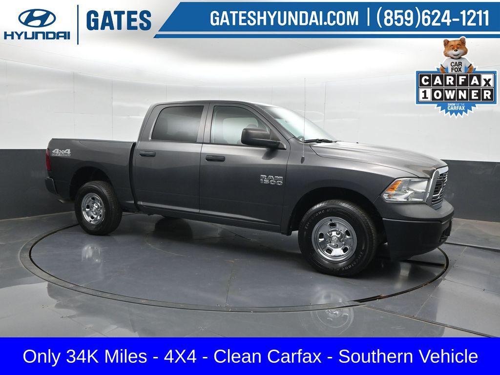 Gray (Granite Crystal Metallic Clearcoat) 2016 RAM 1500 Pickup Truck Four-Wheel Drive 8-Speed Automatic