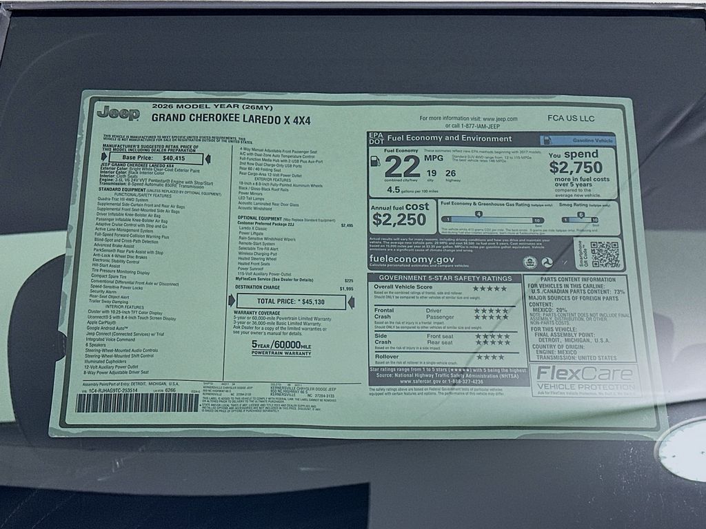 New 2026 White/off-white Jeep Laredo X image 21