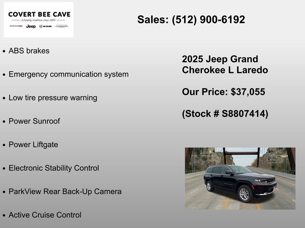 New Car 2025 Jeep Grand Cherokee L  For Sale Under $40,000 In Austin, Texas