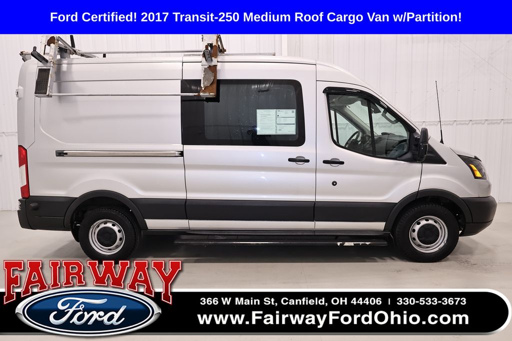 Ingot Silver Metallic 2017 Ford Transit Cargo 250 3dr LWB Medium Roof Cargo Van with Sliding Passenger Side Door Van Rear-Wheel Drive 6-Speed Automatic Overdrive