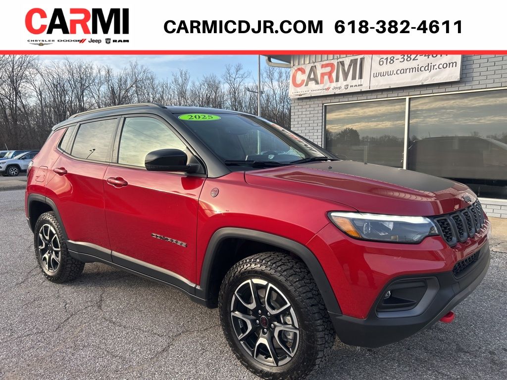 Red Hot Pearlcoat 2025 Jeep Compass SUV / Crossover Four-Wheel Drive 8-Speed Automatic