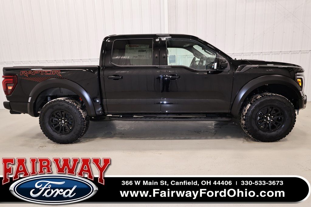 Agate Black Metallic 2026 Ford F-150 Raptor SuperCrew 4WD Pickup Truck Four-Wheel Drive Automatic
