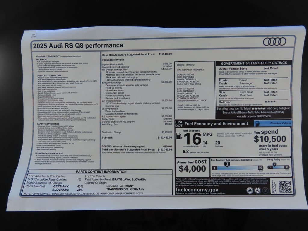 2025 Audi RS Q8 4.0T 9