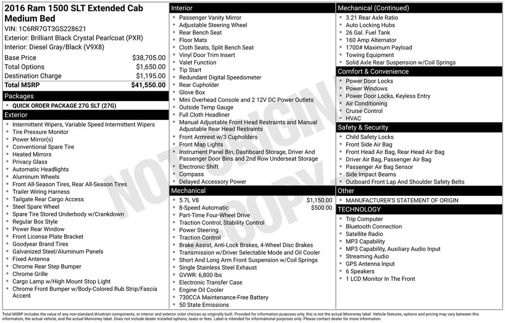2016 Ram 1500 SLT - Image 3