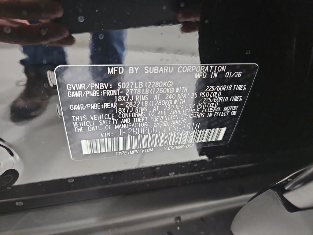 New 2026 Black Subaru Limited image 29