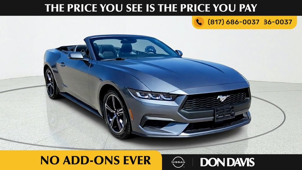 Gray Metallic 2024 Ford Mustang Convertible Rear-Wheel Drive Automatic