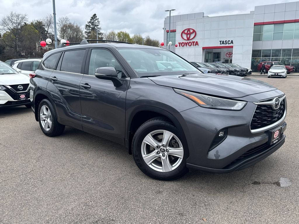 Magnetic Gray Metallic 2023 Toyota Highlander LE AWD SUV / Crossover All-Wheel Drive 8-Speed Automatic