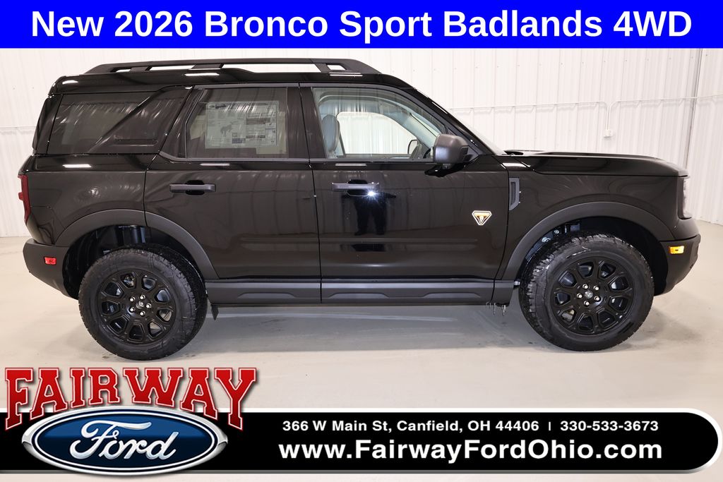 Shadow Black 2026 Ford Bronco Sport Badlands AWD SUV / Crossover All-Wheel Drive 8-Speed Automatic