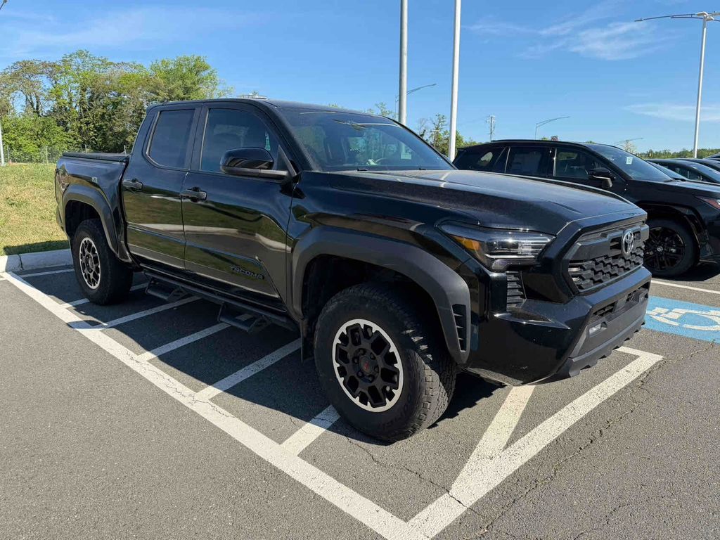Black 2024 Toyota Tacoma TRD Off-Road Double Cab 4WD Pickup Truck Four-Wheel Drive 6-Speed Manual