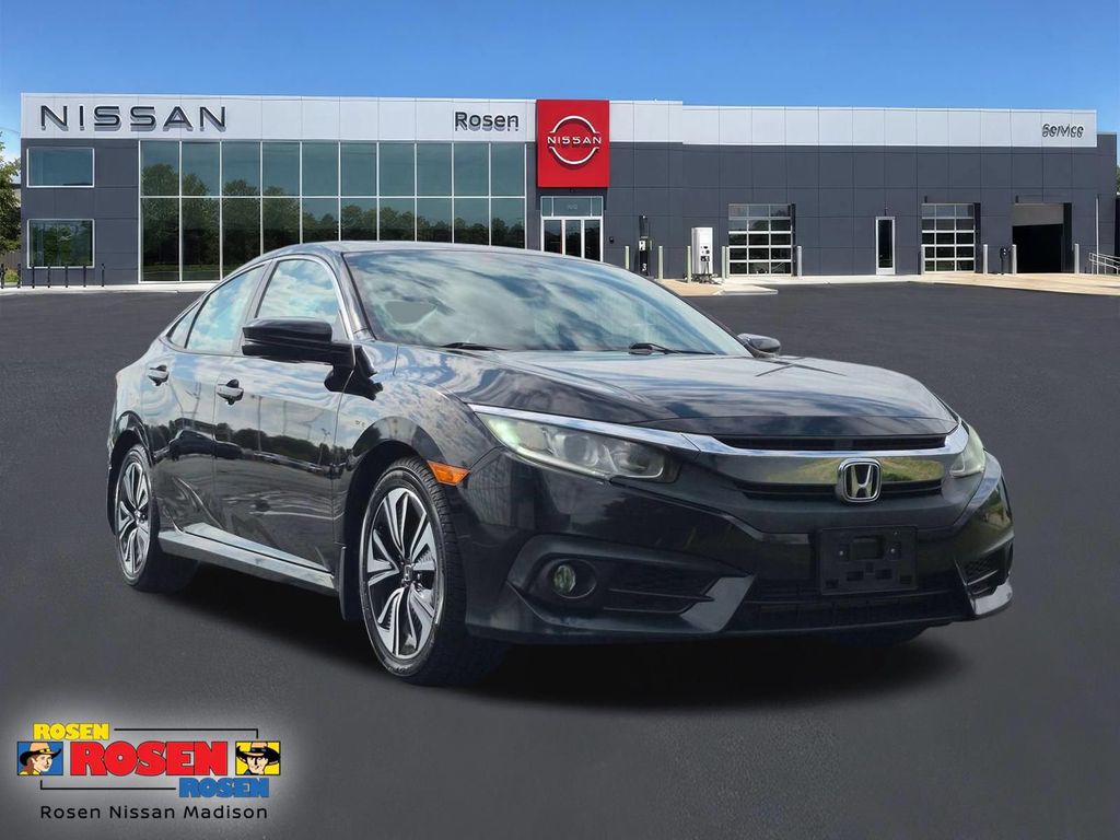 Black 2017 Honda Civic Sedan Front-Wheel Drive Continuously Variable Transmission