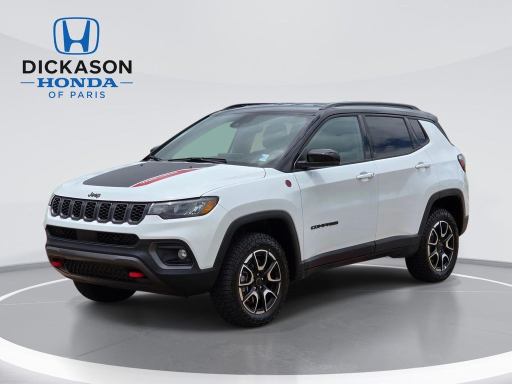 Bright White Clearcoat 2025 Jeep Compass Trailhawk 4WD SUV / Crossover Four-Wheel Drive 8-Speed Automatic