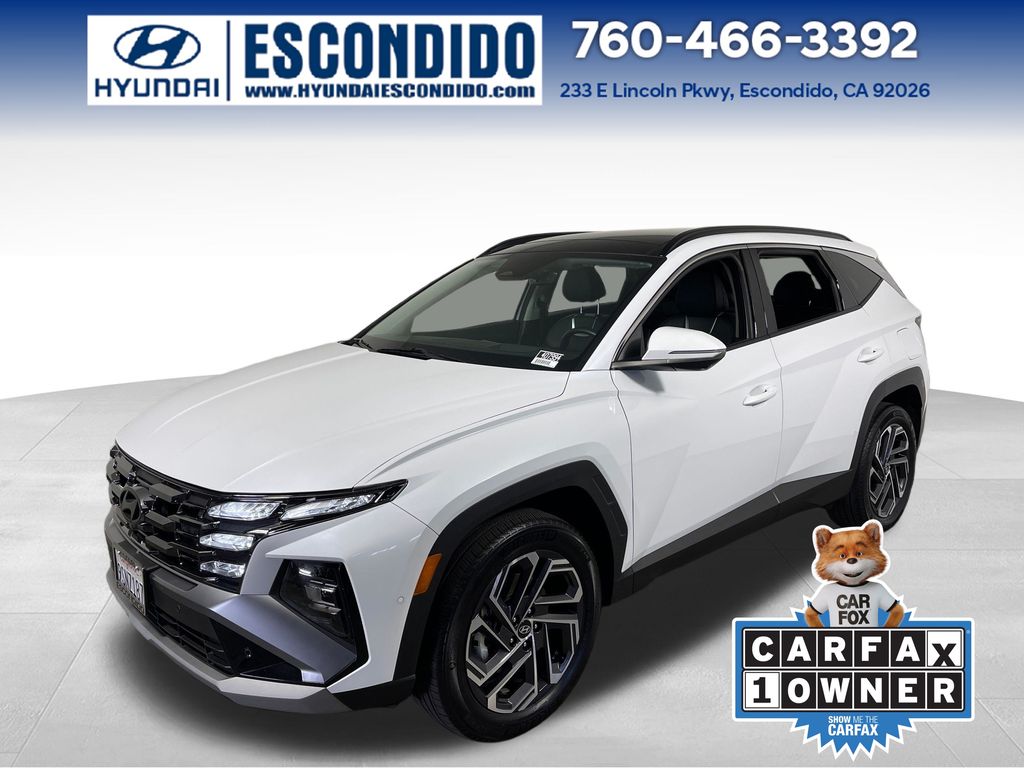 Creamy White Pearl 2025 Hyundai Tucson Hybrid SUV / Crossover All-Wheel Drive 6-Speed Automatic