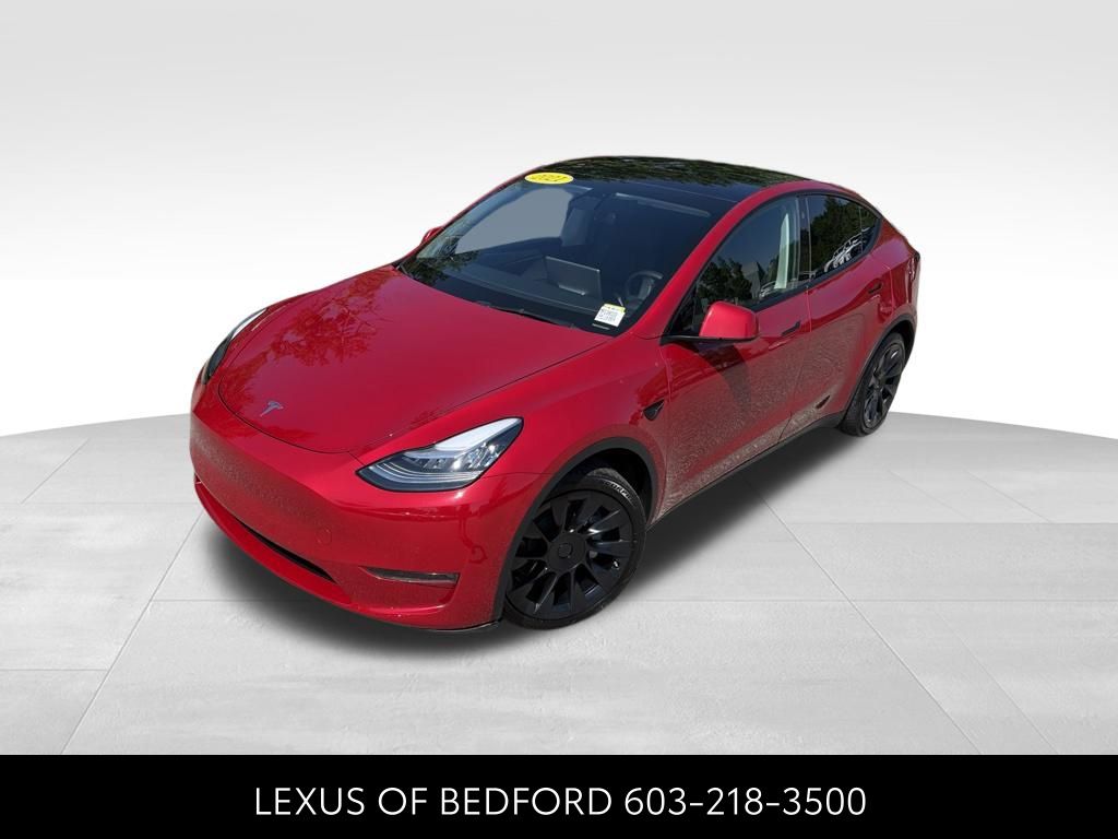 Red Multi-Coat 2021 Tesla Model Y SUV / Crossover All-Wheel Drive 1-Speed Automatic