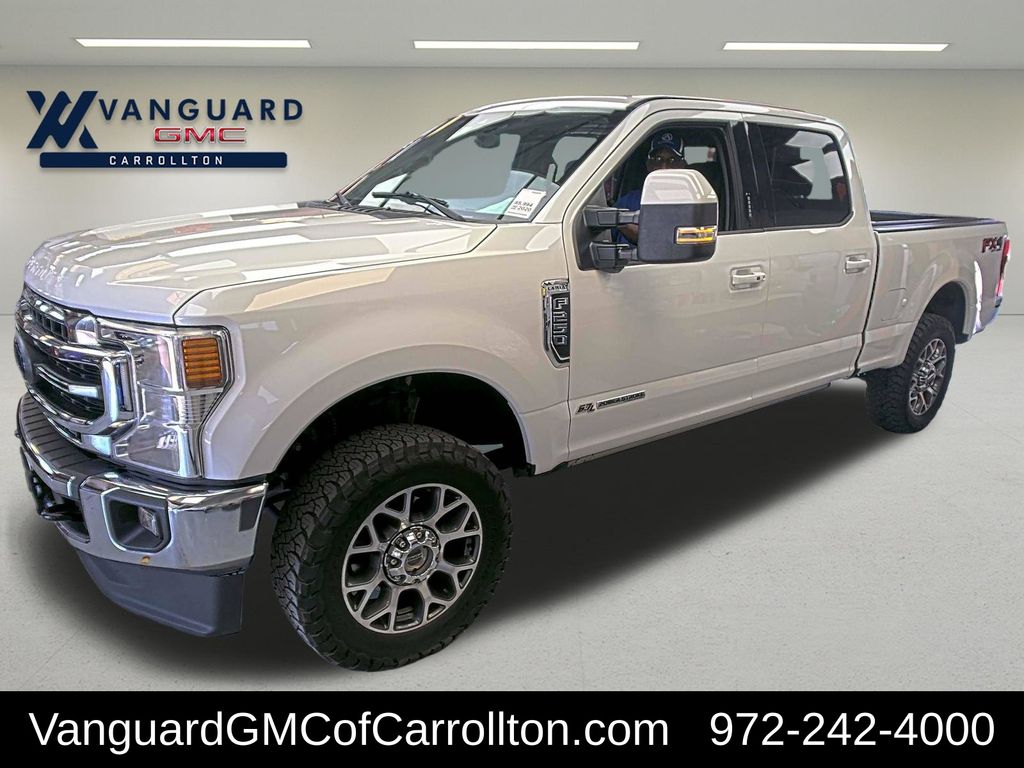 Star White Metallic Tri-Coat 2020 Ford F-250 Super Duty Pickup Truck Four-Wheel Drive Automatic