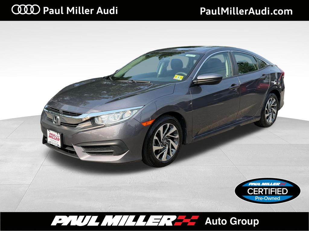 Polished Metal Metallic 2017 Honda Civic Sedan Front-Wheel Drive Continuously Variable Transmission