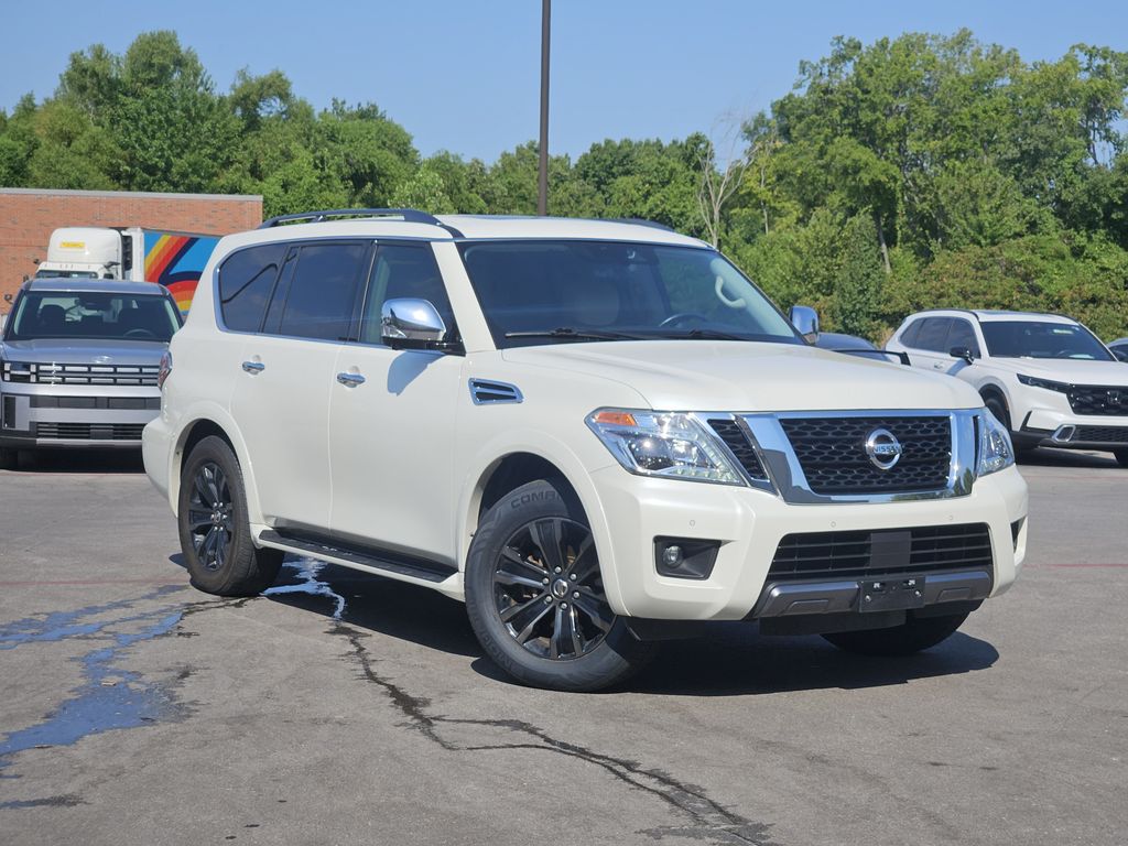Pearl White 2020 Nissan Armada SUV / Crossover Four-Wheel Drive 7-Speed Automatic