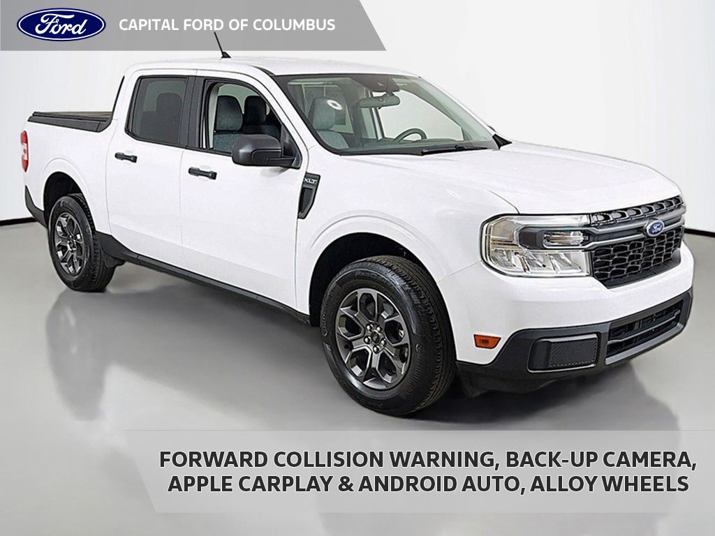 Oxford White 2022 Ford Maverick XLT SuperCrew FWD Pickup Truck Front-Wheel Drive 8-Speed Automatic