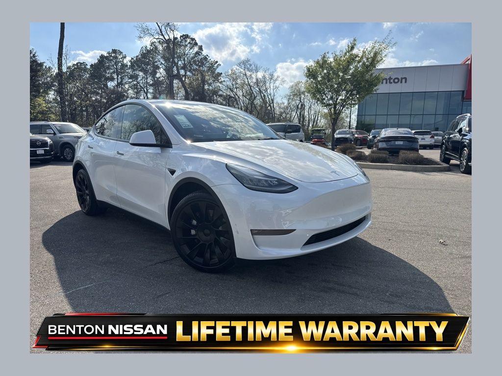 Pearl White Multi-Coat 2021 Tesla Model Y Long Range AWD SUV / Crossover All-Wheel Drive 1-Speed Automatic