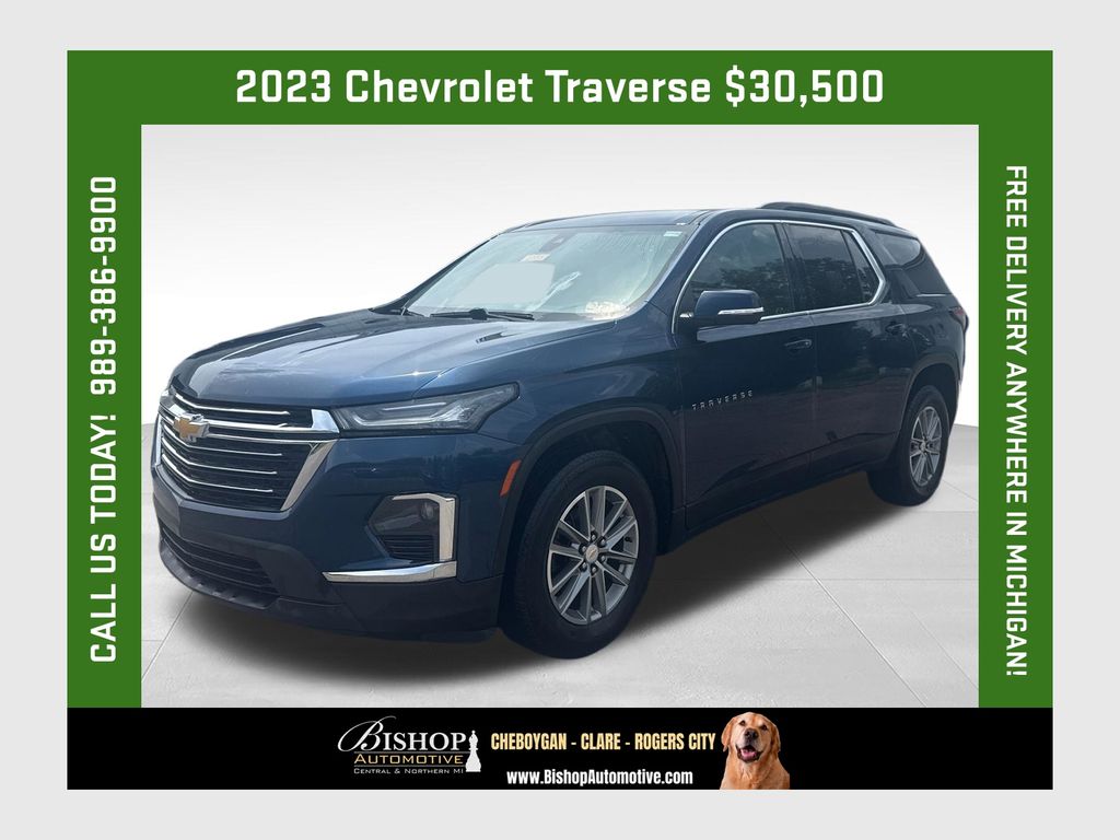 Northsky Blue Metallic 2023 Chevrolet Traverse SUV / Crossover Four-Wheel Drive 9-Speed Automatic