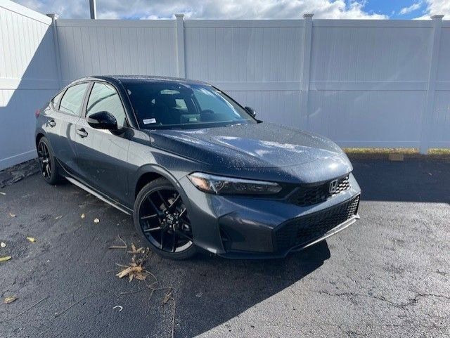 Meteorite Gray Metallic 2026 Honda Civic Hatchback Sport FWD Hatchback Front-Wheel Drive Continuously Variable Transmission