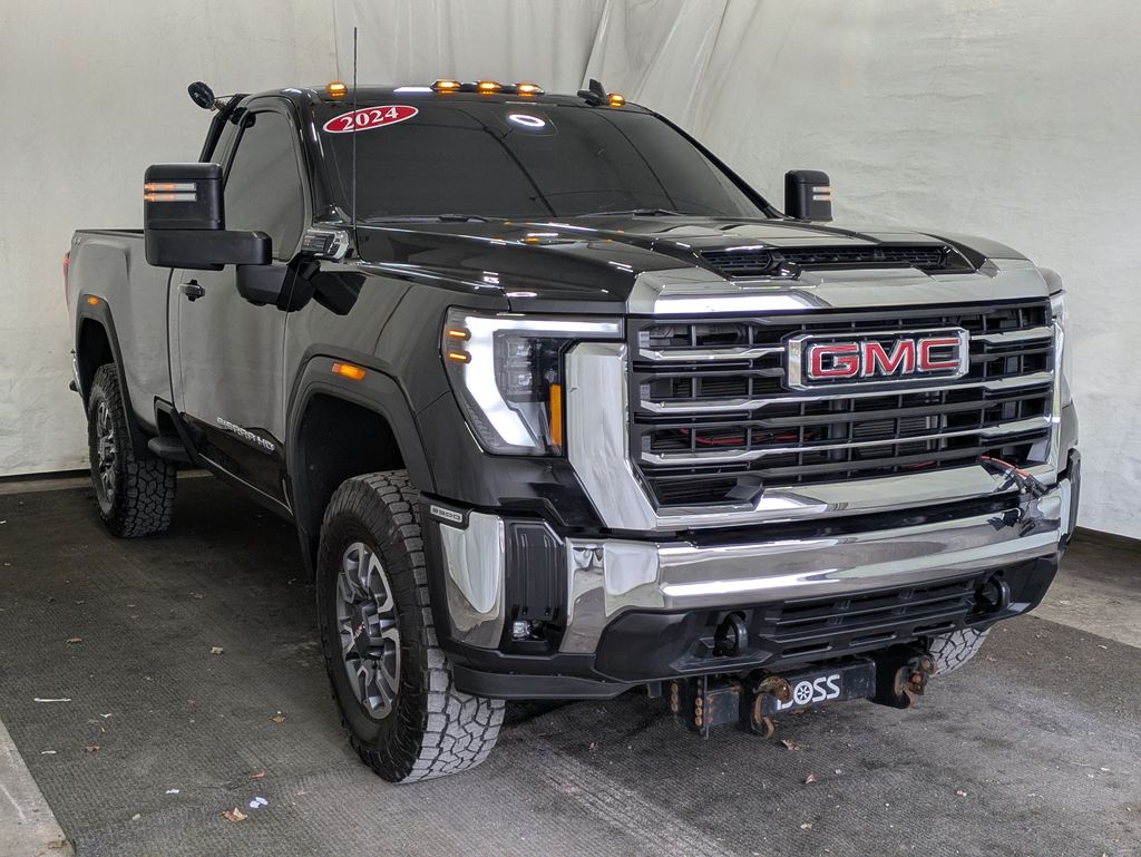 Onyx Black 2024 GMC Sierra 3500HD SLE Regular Cab LB 4WD Pickup Truck Four-Wheel Drive Automatic