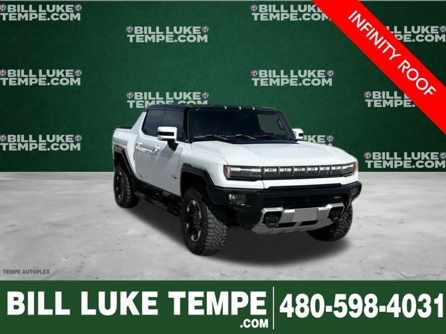 Interstellar White 2023 GMC Hummer EV Pickup 3X Crew Cab AWD Pickup Truck All-Wheel Drive 1-Speed Automatic