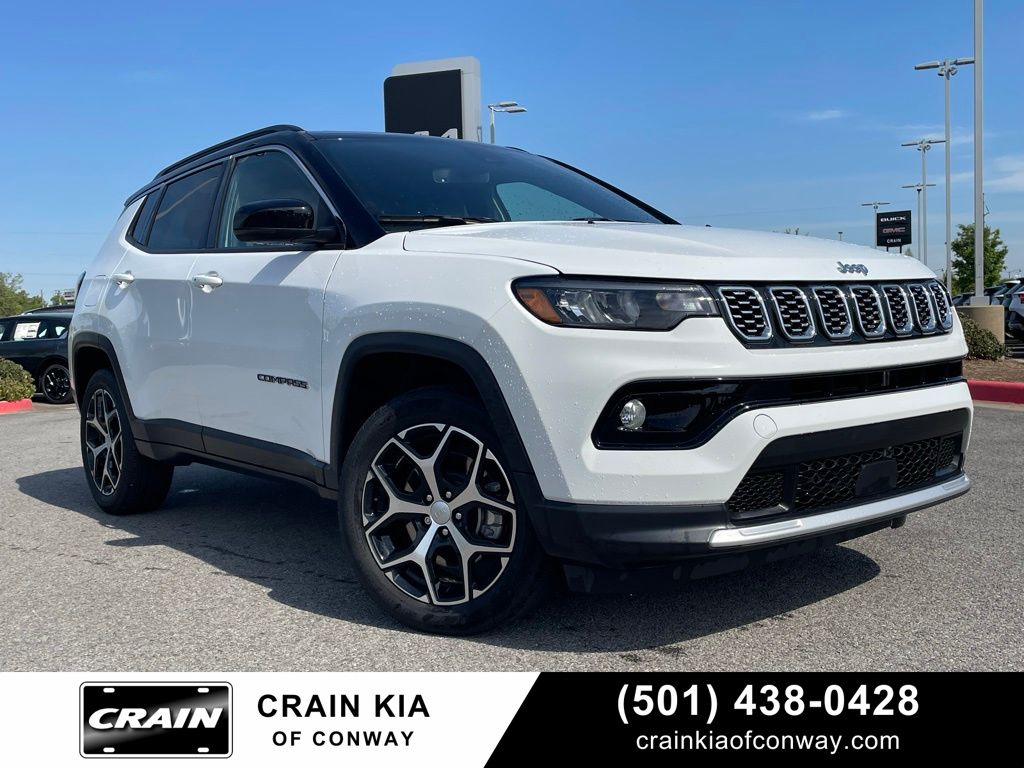 Bright White Clearcoat 2024 Jeep Compass Limited 4WD SUV / Crossover Four-Wheel Drive 8-Speed Automatic