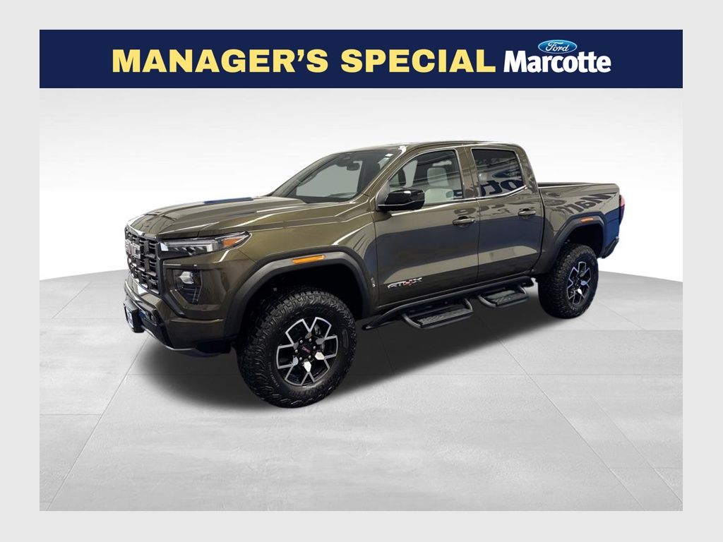 Deep Bronze Metallic 2024 GMC Canyon AT4X Crew Cab 4WD Pickup Truck Four-Wheel Drive 8-Speed Automatic