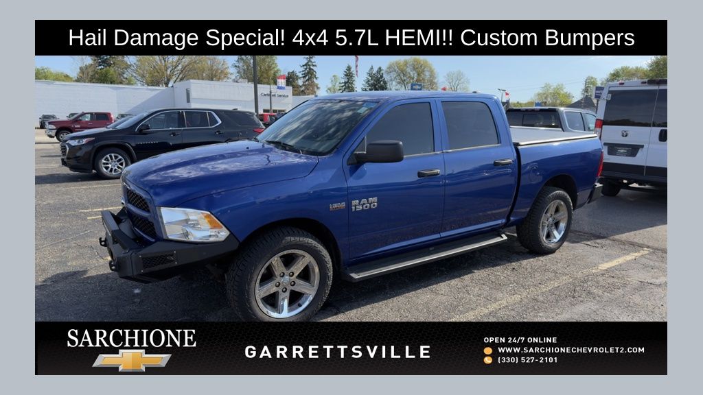 Blue Streak Pearlcoat 2017 RAM 1500 Express Crew Cab 4WD Pickup Truck Four-Wheel Drive 8-Speed Automatic