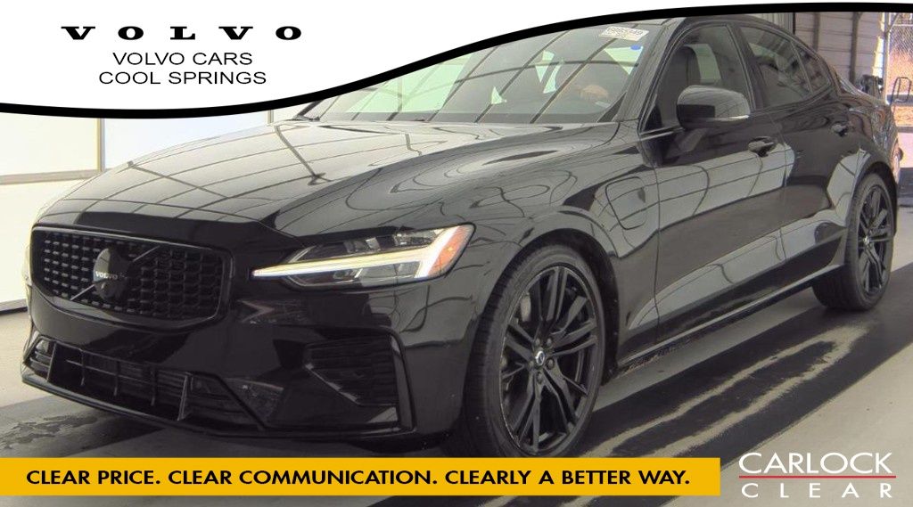 Onyx Black Metallic 2023 Volvo S60 Recharge T8 Plus Black Edition eAWD Sedan All-Wheel Drive Automatic