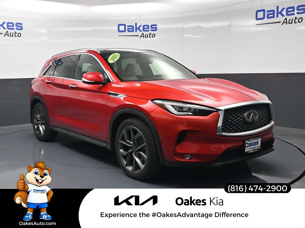 Dynamic Sunstone Red 2021 INFINITI QX50 SUV / Crossover Front-Wheel Drive Continuously Variable Transmission
