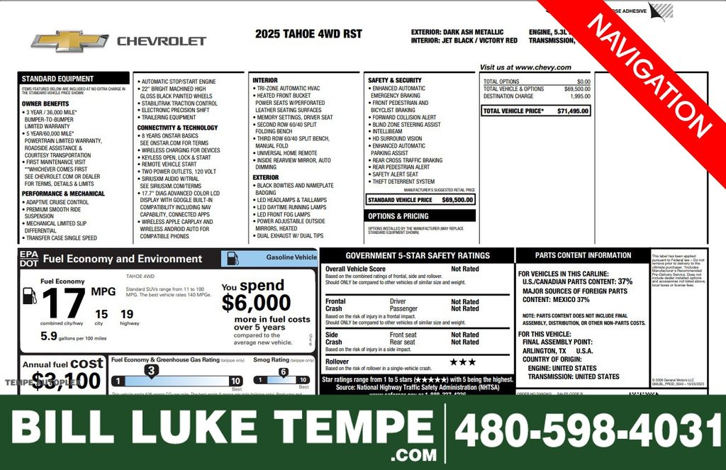 2025 Chevrolet Tahoe RST 4WD