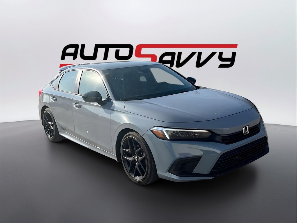 Blue 2024 Honda Civic Sedan Front-Wheel Drive Continuously Variable Transmission