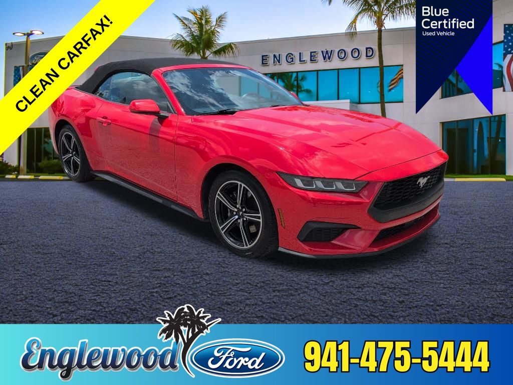 Race Red 2024 Ford Mustang Convertible Rear-Wheel Drive Automatic