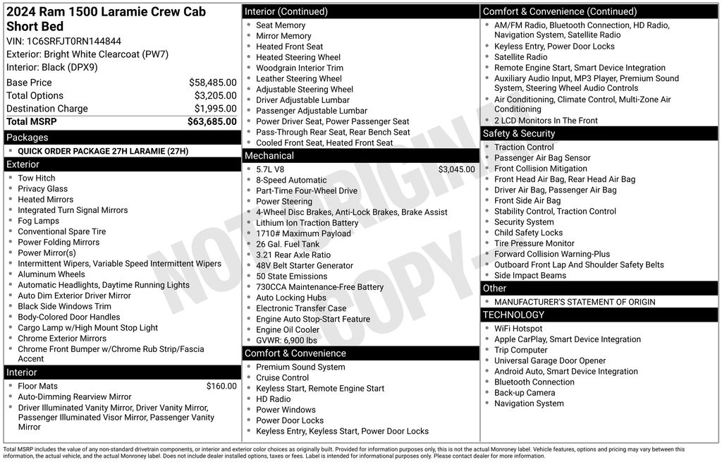 Used 2024 Ram 1500 Truck