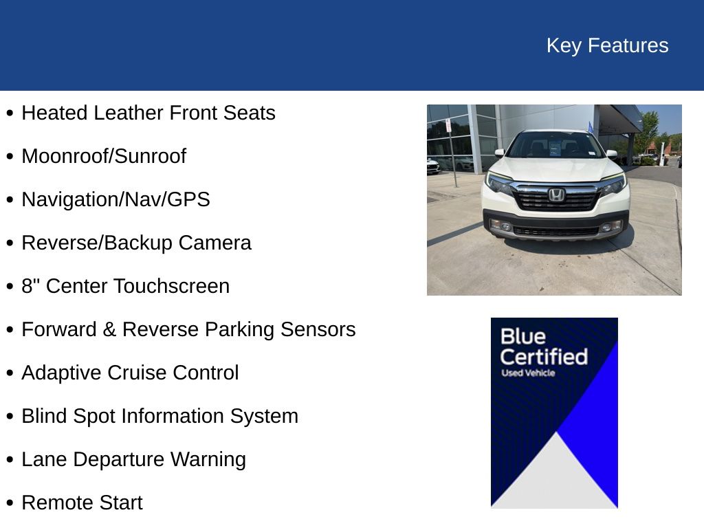 2019 Honda Ridgeline RTL-E