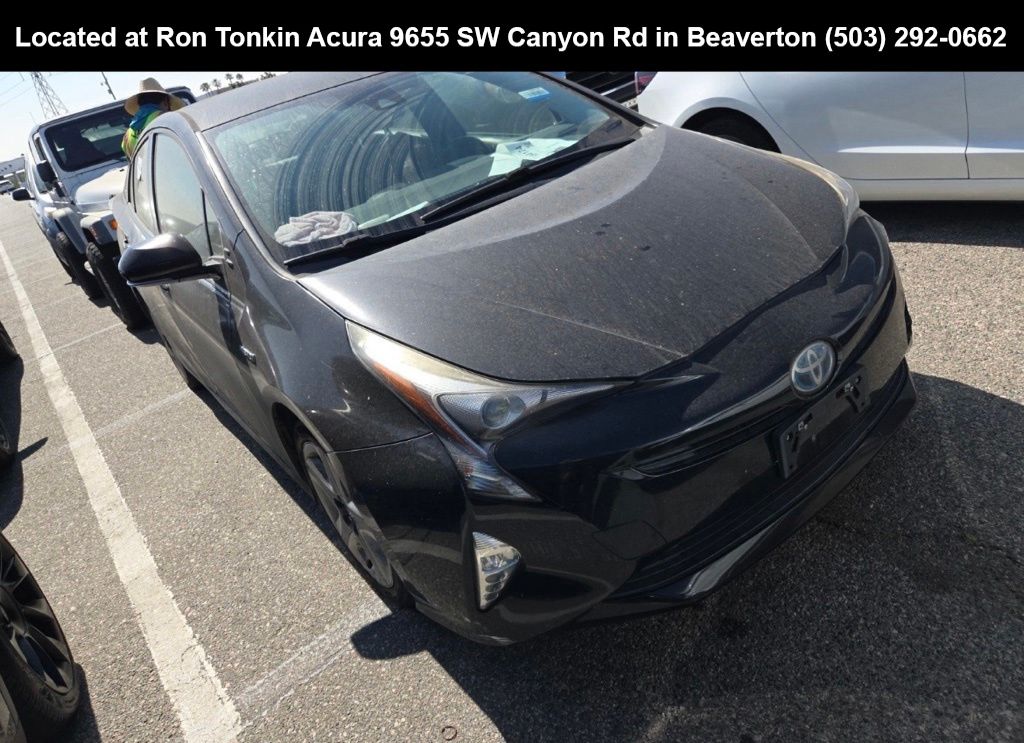 Midnight Black Metallic 2017 Toyota Prius Hatchback Front-Wheel Drive Continuously Variable Transmission