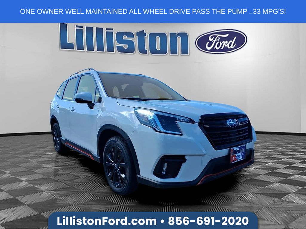 Crystal White Pearl 2023 Subaru Forester Sport Crossover AWD SUV / Crossover All-Wheel Drive Continuously Variable Transmission
